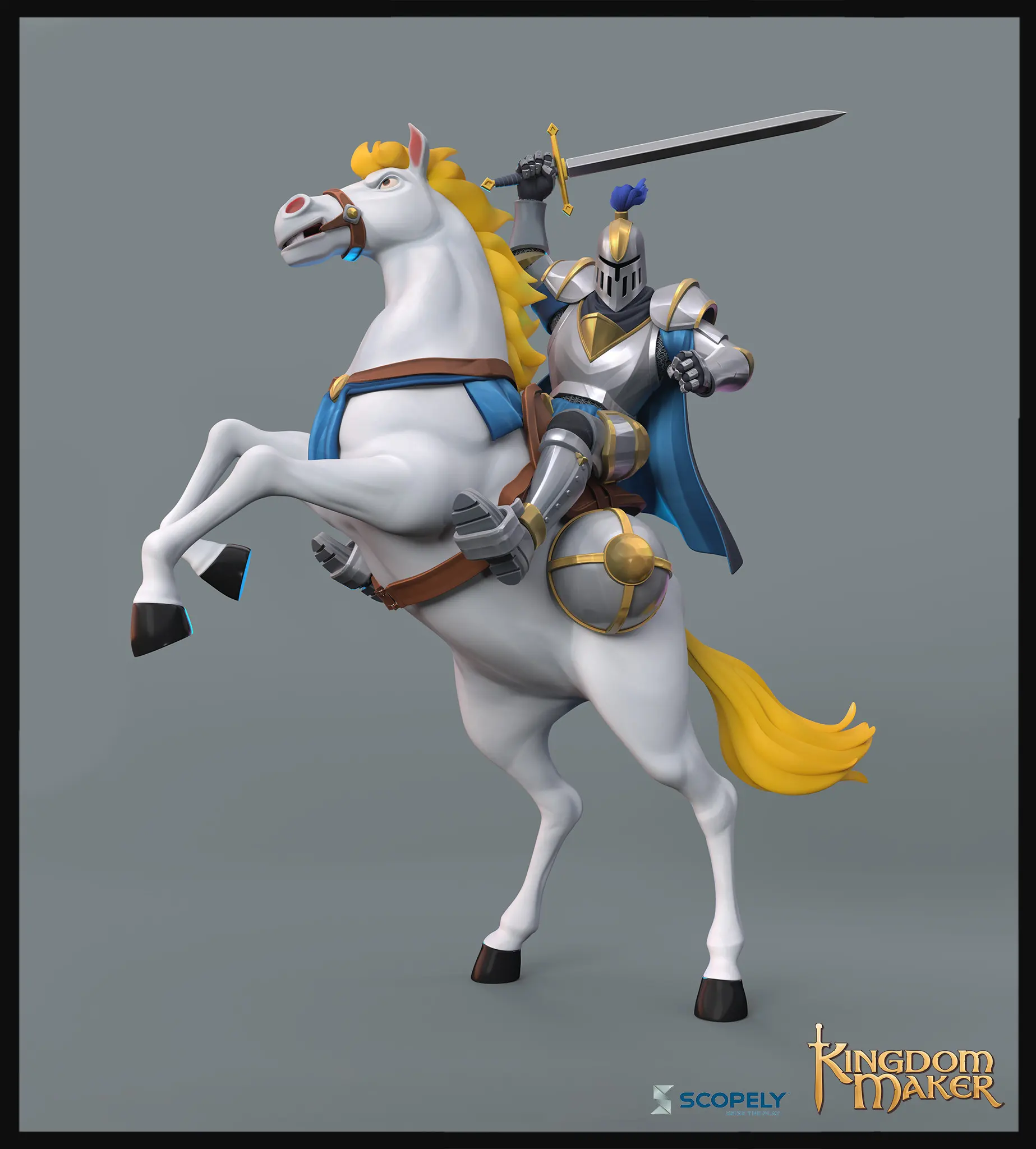 Kingdom Maker - Knight Horse — Characters work by Jose Fernández